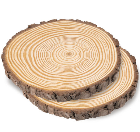 Lemonfilter Natural Wood Slices Craft Wood Kit Wooden Circles Unfinished Log Wooden Rounds for Arts Crafts Wedding Christmas DIY Projects (20-22CM) Lemonfilter