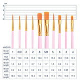 AROIC Painting Brushes Set, 10 Packs /100 Pieces, Nylon Brush Head, Suitable for Oil and Watercolor, Perfect Suit of Art Painting, Best Gift for AROIC