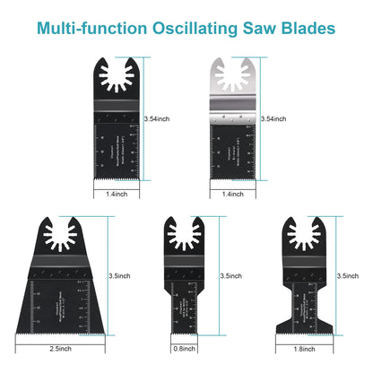 Vtopmart 24PCS Universal Metal Wood Oscillating Multitool Quick Release Saw Blades Compatible with Fein Multimaster Porter Cable Black & Decker Bosch - WoodArtSupply