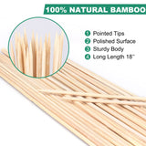 40 Pack 18'' Natural Bamboo Plant Stakes, Wood Plant Supports, Wood Garden Sticks for Plants Tomato Floral Potted, Wooden Sign Posting Garden Sticks Newflager