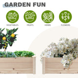 Incbruce 96x25x10 in Wooden Raised Garden Bed Planter, No-Bolt Assembly Elevated Flower Bed Boxes Kit for Vegetable Flower Herb Gardening, Natural Incbruce