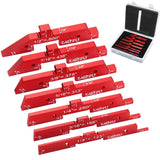 KAGYIFLY Router Table Setup Bars, 7pcs Aluminum Precision Setup Blocks Height Gauge Set for Router Table Saw Accessories and Angle Woodworking Set KAGYIFLY
