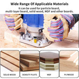BAYTORY Professional Pattern Flush Trim Router Bit Set with 1/4 inch Shank, 4Pcs 1/2" Cutting Diameter Carbide Bits with Top Bearing Prevent BAYTORY