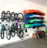 StoreYourBoard Bike Storage Rack, Holds 5 Bicycles, Home and Garage Organizer, Adjustable Wall Hanger Mount StoreYourBoard