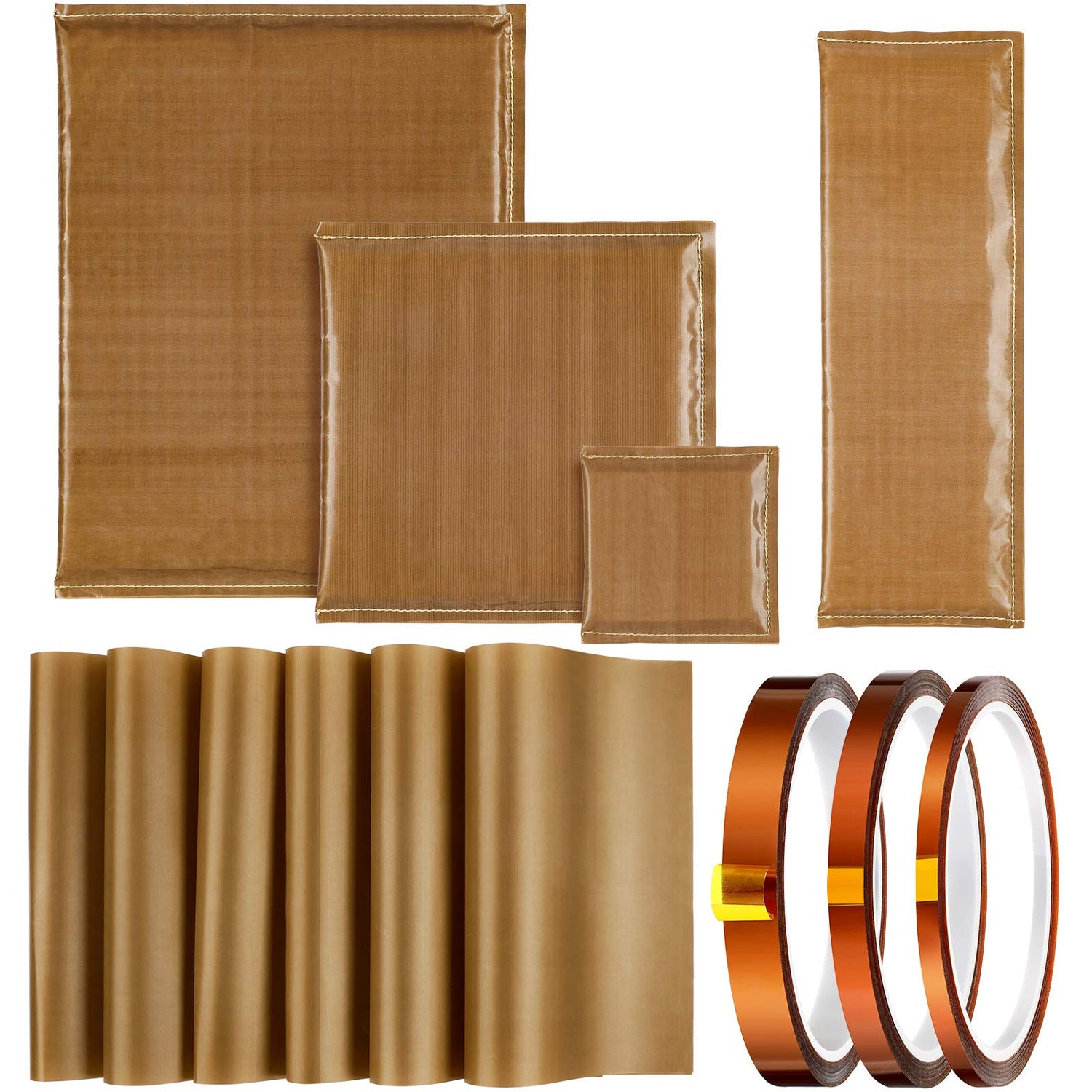 13 Pieces Heat Press Pillow Bundle Tools Kit, Include 4 Heat Pressing Transfer Pillow Mat, 6 Heat Transfer Sheet and 3 Heat Resistant Tape for Screen Zonon