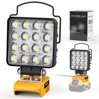 LED Work Light for DeWALT 20V/18V Battery,Ecarke 20v Work Light with Low Voltage Protection,USB&Type-C Charging Port LED Work Light for Job