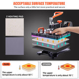 DREAMVAN Heat Press Machine, Upgraded 8 in 1 Heat Transfer Machine, 12" X 15" Digital Industrial Sublimation Heat Printing Combo with 360 Degree DREAMVAN