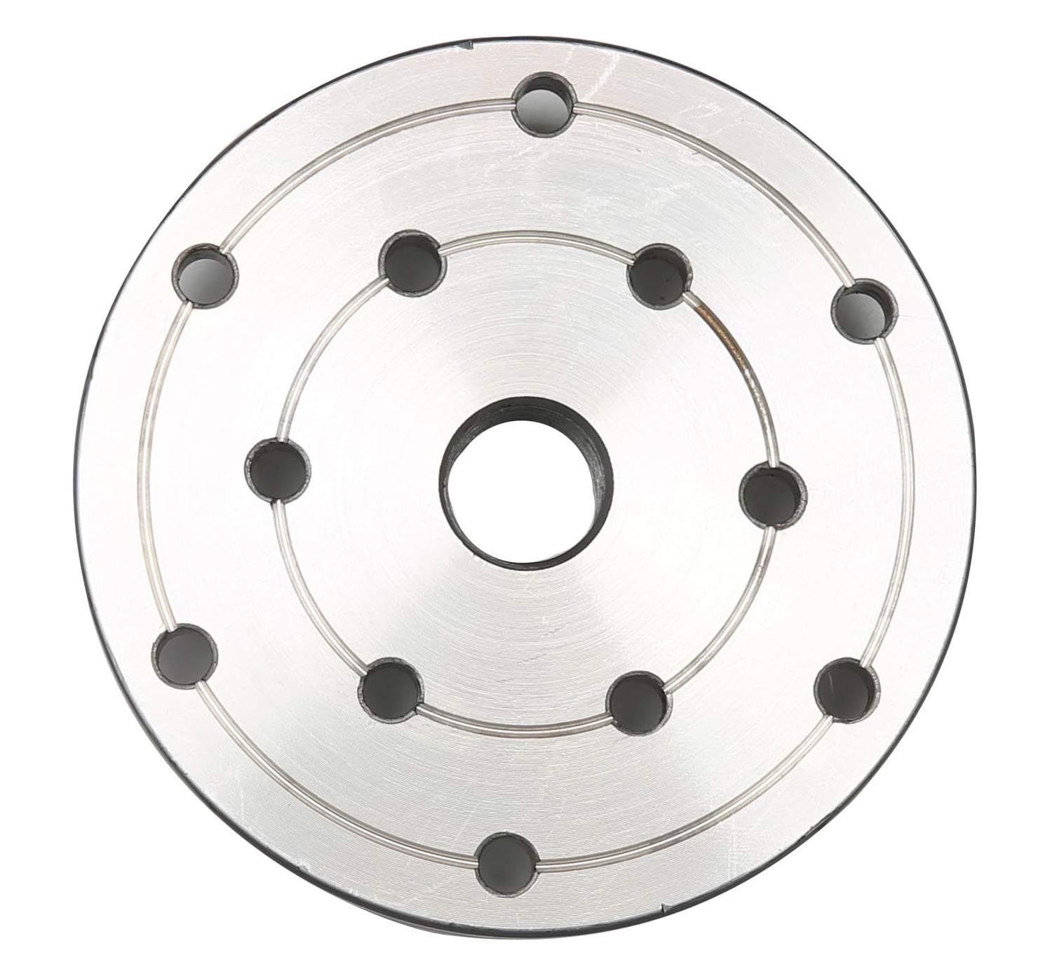 VINWOX 4" Wood Lathe Steel Faceplate, 3/4”x16TPI Spindle Thread Woodworking Machine Chuck Face Plate VINWOX