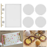 ResinWorld 4 Pack Faceted Diamond Edge Resin Coaster Mold Crystal Coaster Molds + Large Tray Mold with Handles ResinWorld