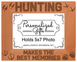 ThisWear Hunting Gifts Hunting Makes the Best Memories Hunter Gifts Wood Engraved 5x7 Landscape Picture Frame ThisWear