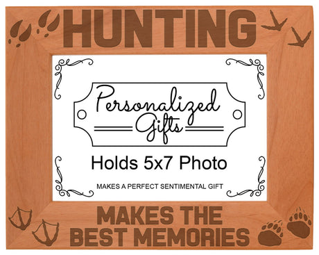 ThisWear Hunting Gifts Hunting Makes the Best Memories Hunter Gifts Wood Engraved 5x7 Landscape Picture Frame ThisWear
