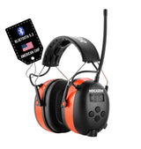 Hocazor HP033 Bluetooth 5.3 Hearing Protection AM FM Radio Headphones, 25dB NRR Noise Reduction Safety Earmuffs with 2000mAh Rechargeable Battery for Hocazor