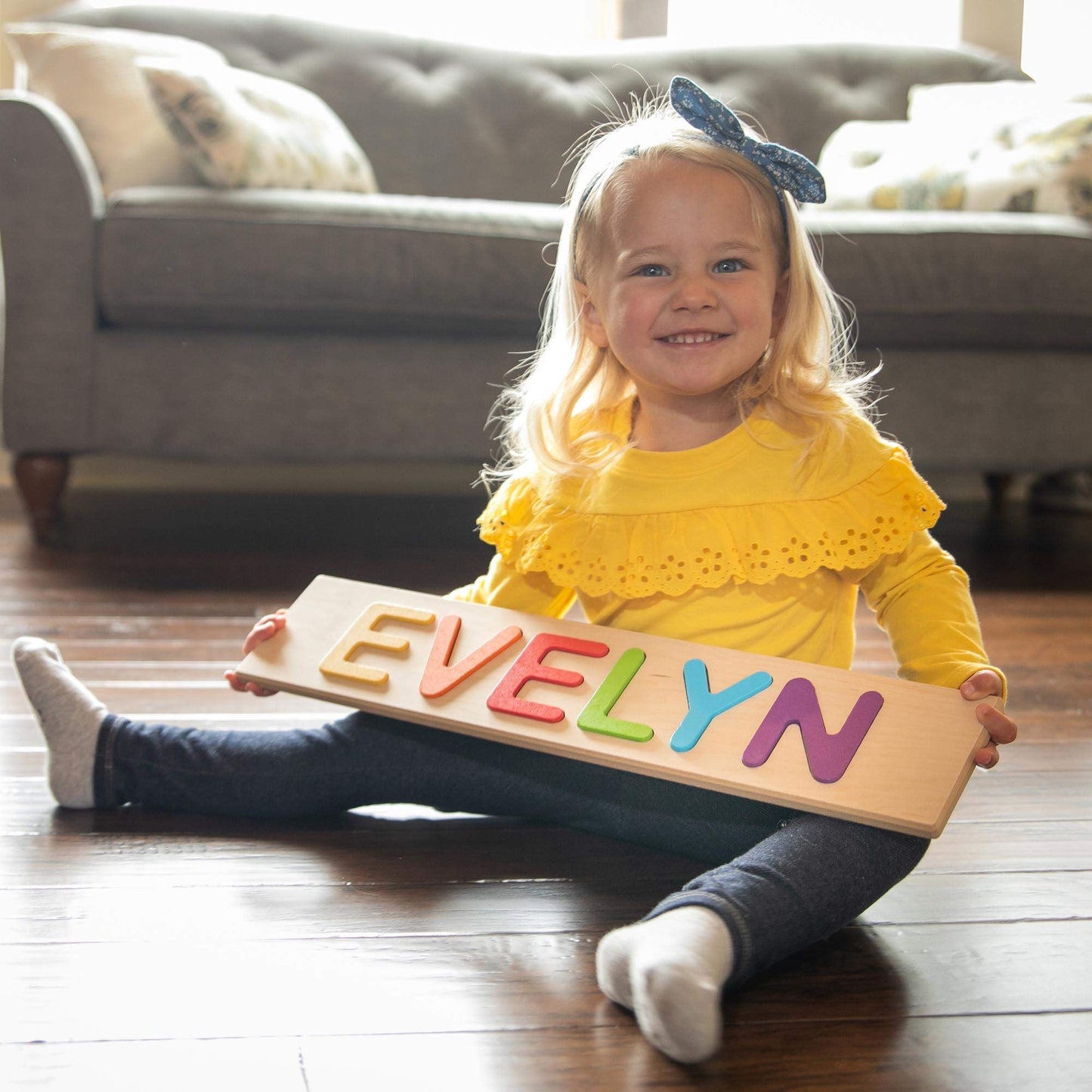 Fat Brain Toys Wooden Personalized Name Puzzle - Flat Rate up to 9 Letters - WoodArtSupply