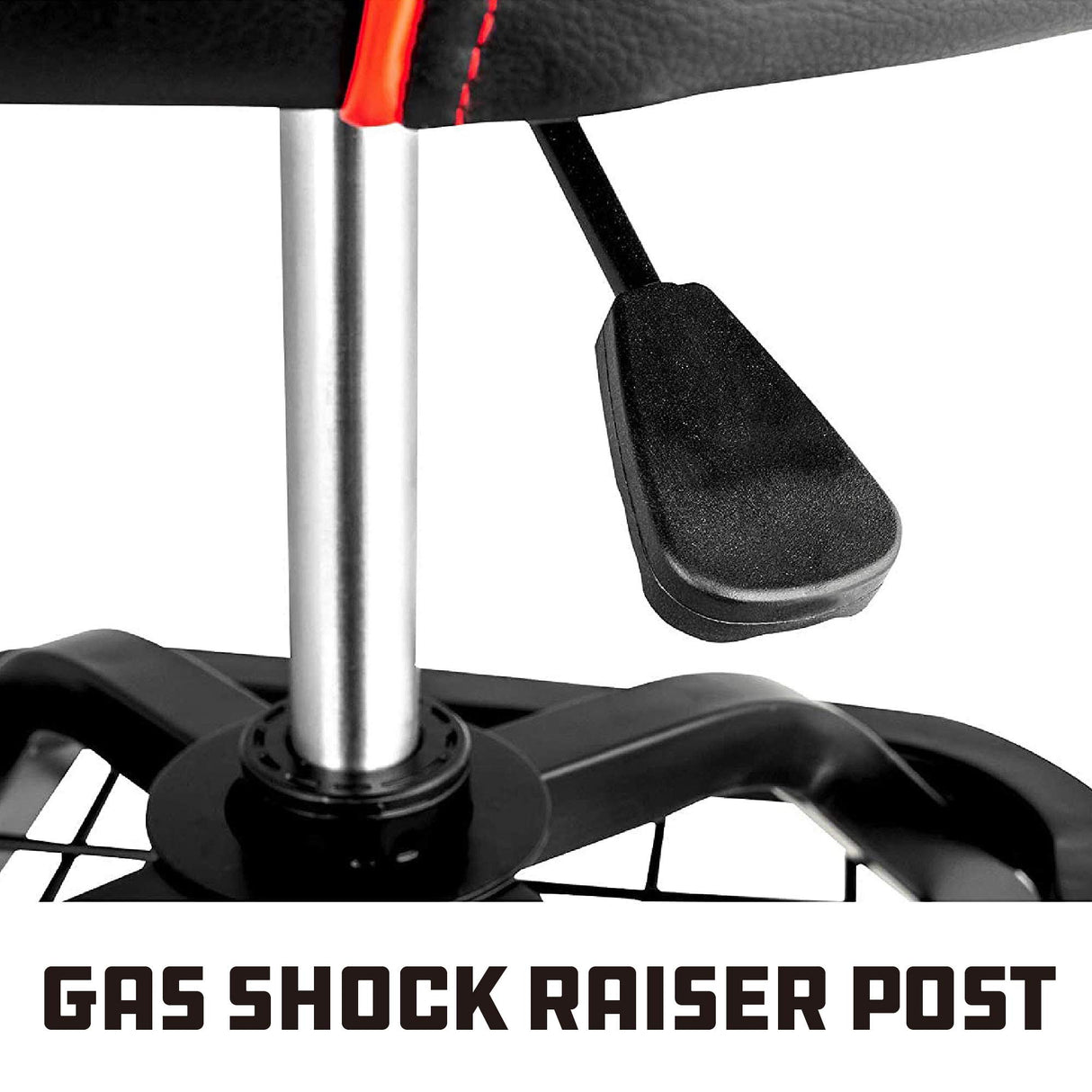 Powerbuilt Rolling Stool Shop Seat with Padding and Lumbar Support, Garage, 330 Pound Capacity - 240338, Black Powerbuilt