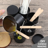 DINGPAI 24 Pcs Black Candle Tins, 4 oz Black Empty Candle Tin with Lids for DIY Candles Making, Matte Full Black Candle Jars for Candle Making, DINGPAI