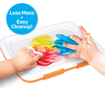 Crayola Washable Finger Paint Station, Less Mess Finger Paints for Toddlers, Kids Gift - WoodArtSupply