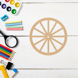 Wooden Wagon Wheel 4'' Cutout, Unfinished Wood Western Craft Shape, Spoked Wheel MDF Blank NEXTCraft