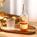 Yaomiao 4 Pcs Acacia Wooden Serving Tray Oval Shaped Rustic Wood Plates Large Decorative Natural Wooden Tray Wooden Serving Platter for Food Yaomiao