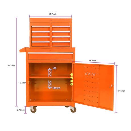 5-Drawer High Capacity Rolling Tool Chest with Wheels,Tool Box Combo Tool Storage Removable,Toolbox for Workshop and Mechanics Garage, Tool Storage Larmliss