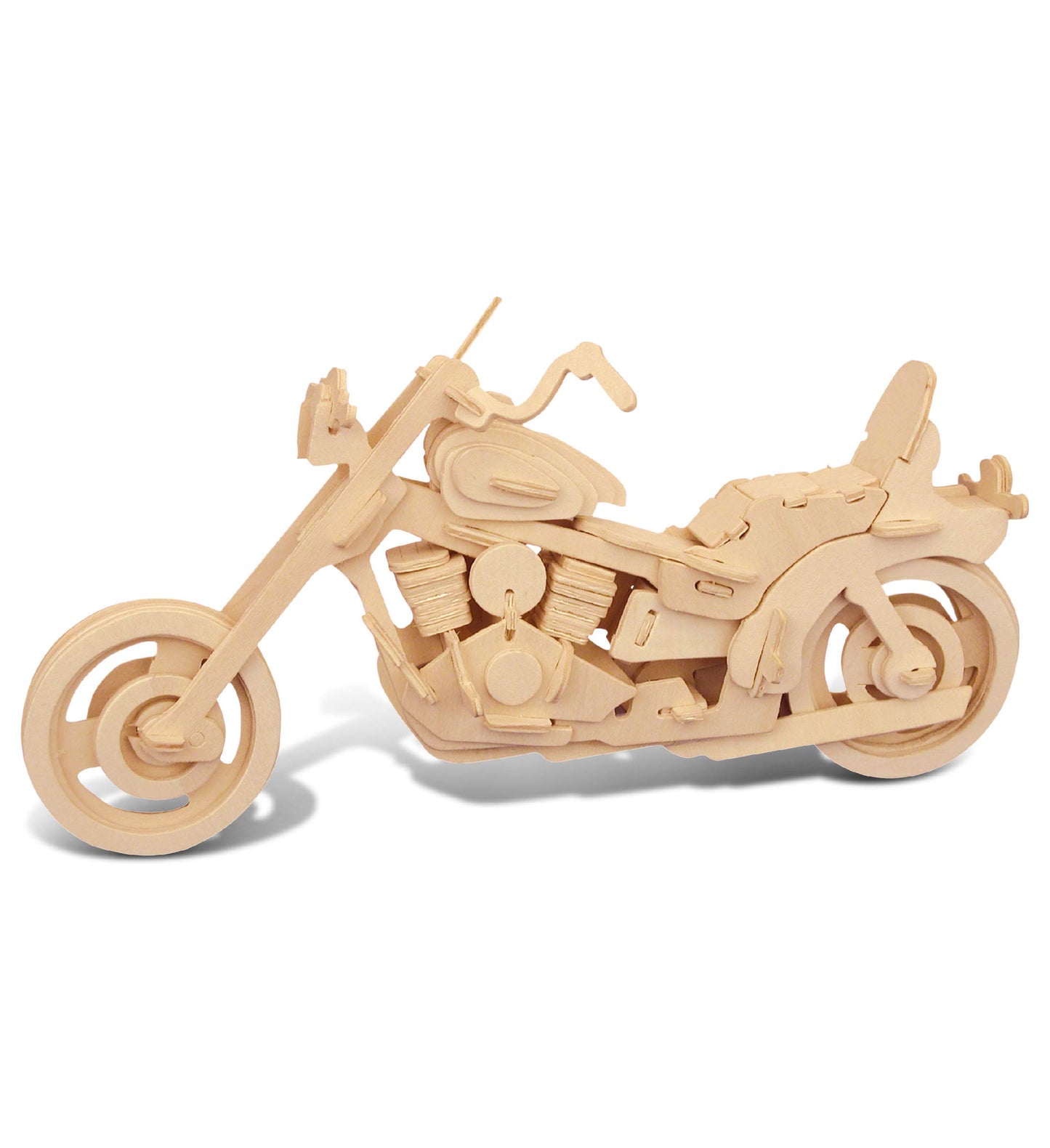 Puzzled 3D Puzzle Motorcycle Wood Craft Construction Model Kit, Fun & Educational DIY Wooden Toy Assemble Model Unfinished Crafting Hobby Puzzle to