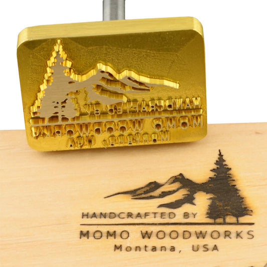 Custom Logo Branding Iron Heat Stamp for Woodworkers and Craftsmen (1"x1") - WoodArtSupply