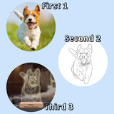 Uoffice5 Custom 3D Photo Lamp Personalized Picture Night Light with Wood Base Customized Portrait Illusion Light Engraved Anniversary Valentine's Day Uoffice5