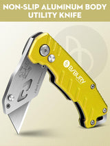 Utility Knife, BIBURY Upgraded Version Heavy Duty Box Cutter, Pocket Carpet knife with 10 Replaceable SK5 Stainless Steel Blades, Belt Clip, Easy BIBURY