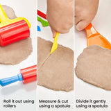 Arteza Kids Air Dry Modeling Clay Kit, 4 x 8-oz Packs Sensory Play Sand, 8 Sandy Clay Tools, 15 Decoration Shells, Art and Craft Supplies Arteza Kids