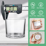 SUPMIND 4oz Glass Candle Jars 12 Pack- Clear Empty Candle Jars with Bamboo Lids and Sticky Labels, Bulk Small Candle Jars for Making Candles SUPMIND