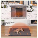 Outdoor Cat House with Insulated Liner Weatherproof Feral Cat Shelter for Winter GUTINNEEN