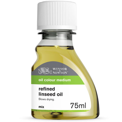 Winsor & Newton Refined Linseed Oil, 75ml (2.5oz) Bottle - WoodArtSupply