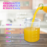 LEOBRO 24 PCS 100ml Resin Measuring Cups with 35PCS Mixing Sticks, Graduated Epoxy Resin Mixing Cups, Small Beaker, Plastic Measuring Cup for Epoxy LEOBRO