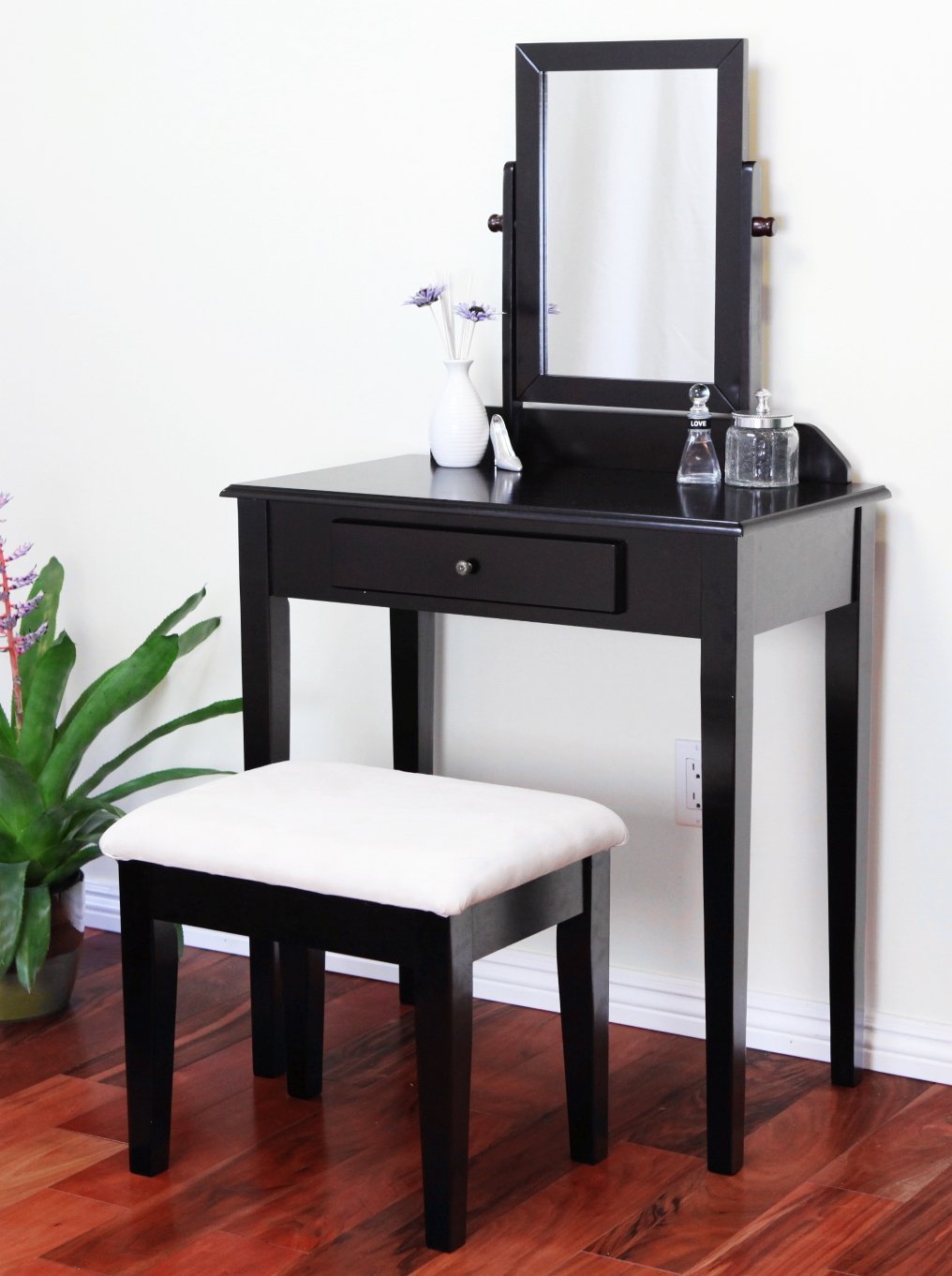 Frenchi Furniture Wood 3 Pc Vanity Set - WoodArtSupply