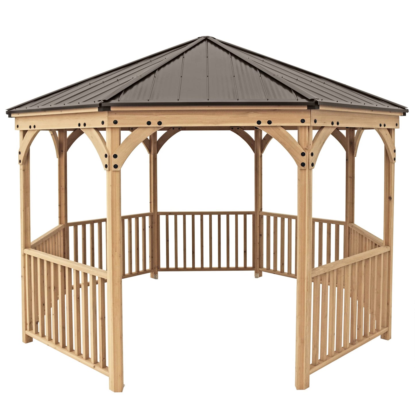 Yardistry Meridian 12' Octagon Gazebo - WoodArtSupply