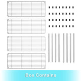 Auslar 4-Shelf Storage Wire Shelves Heavy Duty 4 Tiers Standing Shelving Units Adjustable Metal Organizer Wire Rack, Chrome Auslar