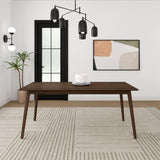 Plank+Beam 72 Inch Mid Century Modern Dining Table, Solid Wood Kitchen & Dining Room Table for 6, Minimalist Table for Dining Room, Rectangular Plank+Beam