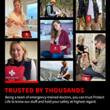 Protect Life First Aid Kit for Home/Business | HSA/FSA Eligible Emergency Kit | Hiking First aid kit Camping | Travel First Aid Kit for Car|Small Protect Life