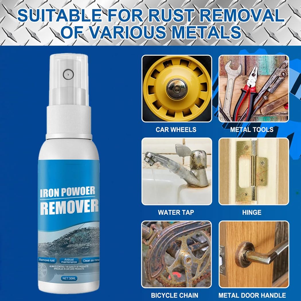 Alkyne Multi Purpose Rust Remover Spray, Ouhoe Iron Powder Remover, Ouhoe Rust Removal Spray, Rustout Instant Remover Spray for Rust from Tools, Alkyne
