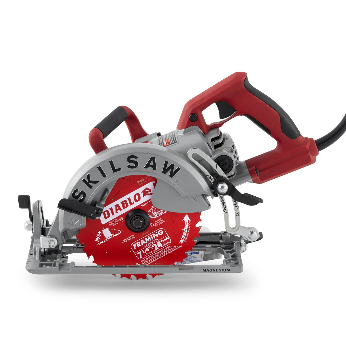 Skilsaw Magnesium Lightweight Worm Drive Circular Saw - 7 1/4in. 15 Amp, Model Number SPT77WML-22 SKILSAW