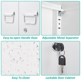 SISESOL Storage Cabinet with Doors and Shelves,40" Metal Storage Cabinet with Lock Door Adjustable Shelf,File Cabinet for Office Storage Cabinet, SISESOL