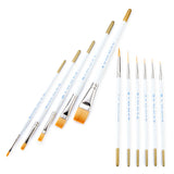 Royal Gold Royal & Langnickel 11pc Beginner Brush Set, Includes - Shader, Angular, Filbert, Detail, Script, Liner, Deerfoot & Fan Brushes Royal Gold