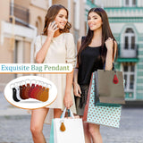 Nosiny 100 Pcs Pu Leather Key Fob Kit 10 Colors Leather Keychain Blanks with Key Rings and Rivets Key Chains Bulk for DIY (Bright Color) Nosiny