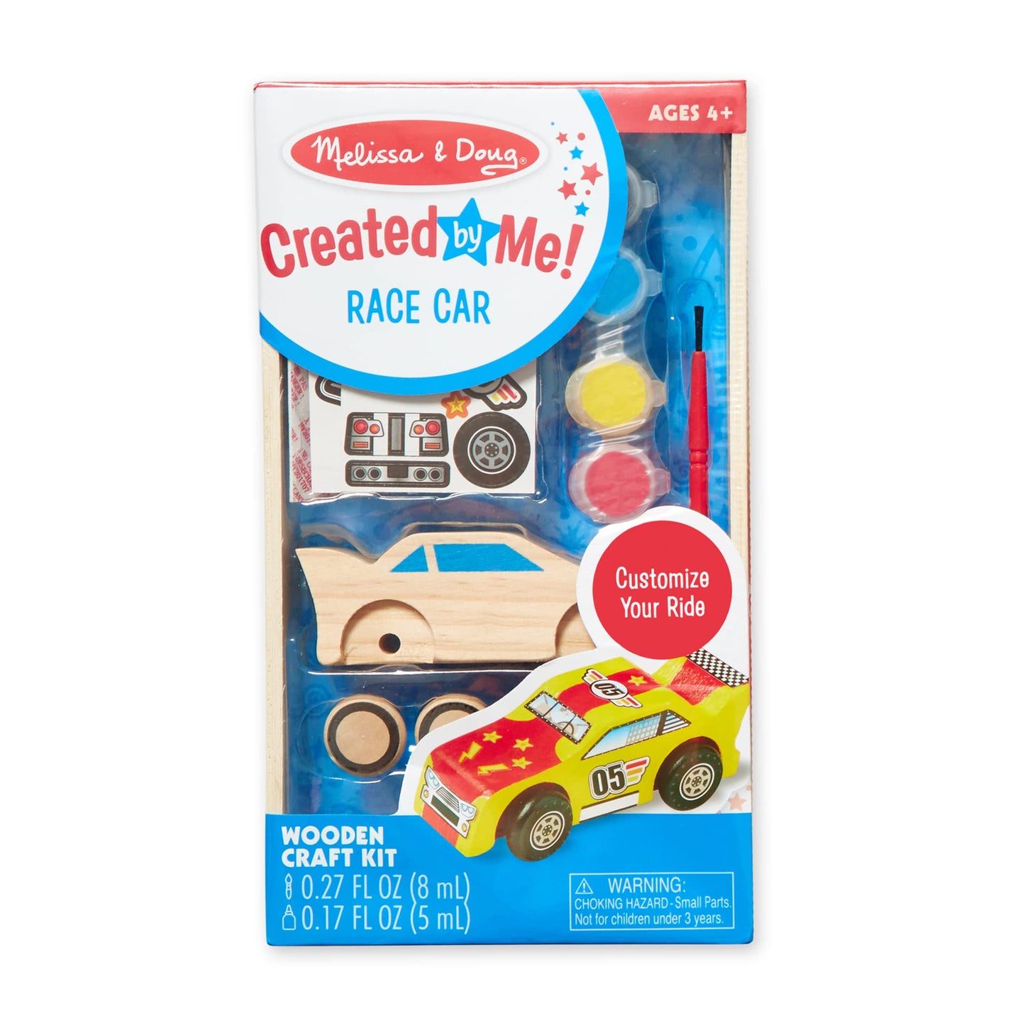 Melissa & Doug Created by Me! Race Car Wooden Craft Kit - WoodArtSupply