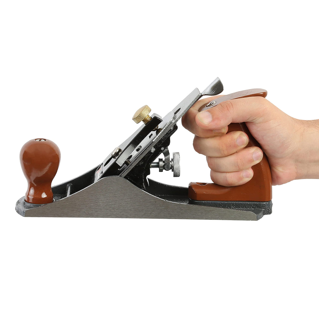 GreatNeck C4 Bench Jack Plane (9 Inch), 2 Inch Cutter, Adjustable to Control the Blade, Cast Iron Body, Quality Plastic Ergonomic Handles Great Neck