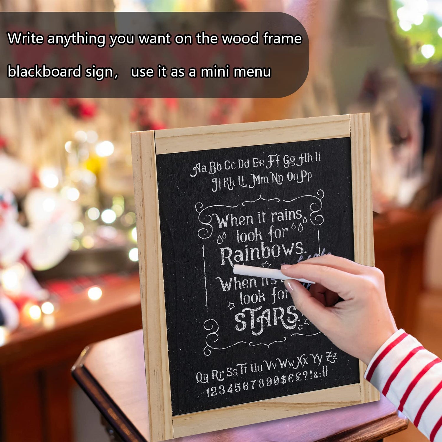 Harloon 6 Pcs Chalk Board Small 8.5 x 10.5 Double Sided Mini Unfinished Wood Frame Tabletop Blackboard Signs Classroom School Supplies for Kid Party Harloon