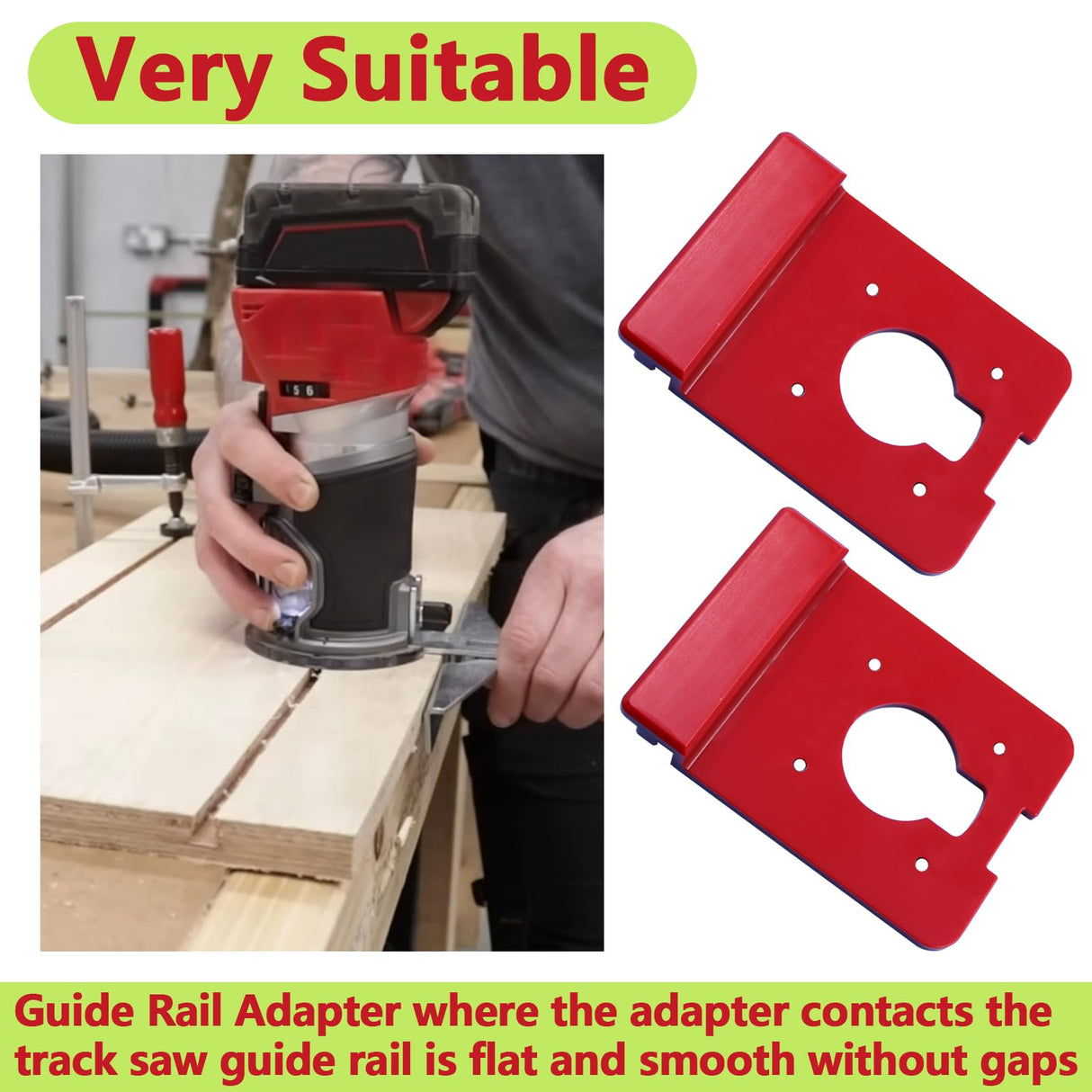 Track Saw Guide Rail for Milwaukee Router and Milwaukee Guide Rail Adapter M18 2723-20 fit Milwaukee Track Saw Guide Rail(2pack) Rsoise