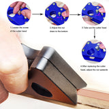 Chamfer Plane, Woodworking Handheld Chamfer Planer with Cutter Heads, Quick Edge Corner Flattening Tool with Auxiliary Locator, Metal Manual Block dcvbny