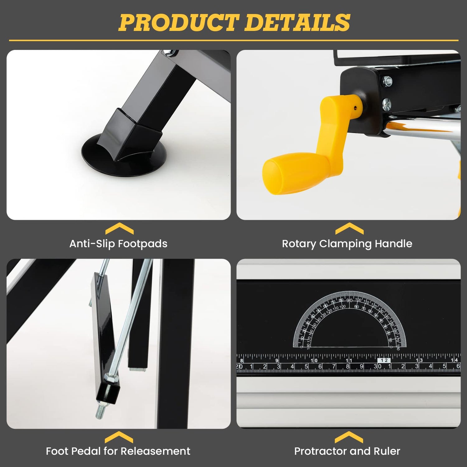 IRONMAX Portable Work Bench, 7-Level Height Adjustable & Reclining Work Table w/ 8 Sliding Clamps, Folding Workbench and Vise for Cutting, Saw, Paint IRONMAX