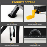 IRONMAX Portable Work Bench, 7-Level Height Adjustable & Reclining Work Table w/ 8 Sliding Clamps, Folding Workbench and Vise for Cutting, Saw, Paint IRONMAX