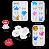 NiArt 8mm Straw Topper Epoxy Resin DIY Casting Silicone Mold Kit, 5 Molds with 14 Shapes NiArt